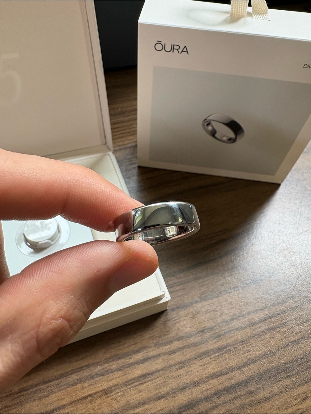 Oura Ring 5 - Silver, Size 9